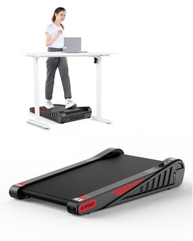HomeFitnessCode Tapis de Course 3 en 1 Pliable - Tapis de Marche - Walking Pad Électrique, Pente 5%, 8 km/h, Moteur 2.5 HP, Surface Large 40 cm, Télécommande,Écran LCD,Capacité 130 kg (Obsidienne)