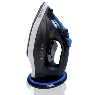 STARLYF Fer à Repasser Vapeur Sans Fil Cordless Steam Iron, 2400 W, Semelle en Céramique, Tous tissus, Vapeur Légère Sans Fil, Fonction Autonettoyage, Séchage par Pulvérisation