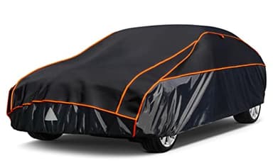 Kayme Bâche Voiture Anti-grêle Étanche, Housse de Protection Voiture Extérieur Contre Pluie Poussière Soleil, Bâche Contre la Grêle pour Berline 475 à 495 cm. 3XL Noir