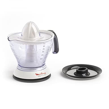 Moulinex Presse-agrumes électrique, Capacité 0,6 L, 25 W, Sélecteur de Pulpe, Extraction maximum des jus, Rangement pratique, Marche/arrêt automatique, Vitapress PC300B10