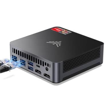 NiPoGi AM21 Mini PC ΑΜD Ryzen 9 6900HX(8C/16T, Biz à 4,9 GHz), Tour PC 16Go DDR5 4800MHz/512 Go NVMe PCIe3.0 SSD,WiFi6/BT5.2/4 Display 4K@60Hz/HDMI 2.1+USB 4 +Type-C Mini Ordinateur de Bureau