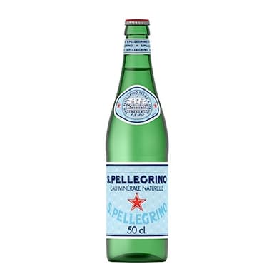 San Pellegrino - Eau minérale naturelle gazeuse (bouteille en verre) - 20 x50 cL
