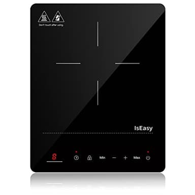 Plaque à Induction Portable, Plaque de Cuisson à Induction 2100W, Table Induction 1 Foyers, Avec Minuterie, Verrou Enfants (Plaque 1 Feux -B)