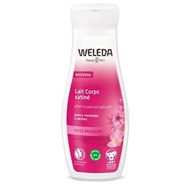 WELEDA - Lait Corps Rose Musquée - Effet lissant et velouté - Pour les peaux normales à sèches - NATRUE* - Vegan*** - 200 ml
