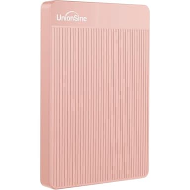 UnionSine Disque Dur Externe Portable 500Go Ultra-Mince 2.5" USB 3.0, SATA, Stockage HDD pour PC, Mac, Ordinateur de Bureau, Ordinateur Portable, Wii U, Xbox, PS4 (Rose) HD2510
