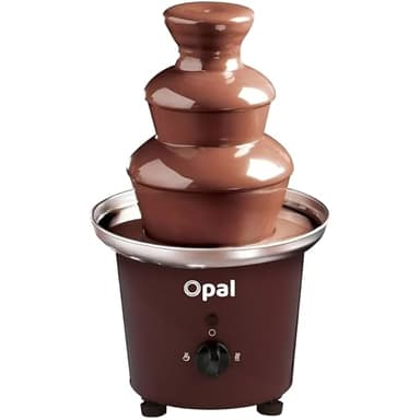 Ensemble à fondue électrique à 3 niveaux de fontaine de chocolat en acier inoxydable Opal de grande taille avec base de marmite à chaud (OCF11)