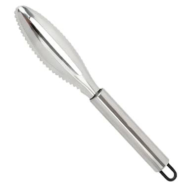 Ecailleur Poisson en Acier Inoxydable, Ecailleur Poisson Professionnel, Outil de Nettoyage et D'Écaillage à Dents de Scie, Grattoir à Couteau pour Enlever les Écailles, pour Cuisine Poissonneries