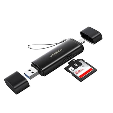 UGREEN SD4.0 UHS II Lecteur Carte SD USB C et USB A 312MB/s Plug Play Adaptateur de Micro SD TF 4.0 en Aluminium Compatible avec MacBook Air iPad Pro iPhone 17 Air Pro Max 16 Galaxy S25 S24 Ultra