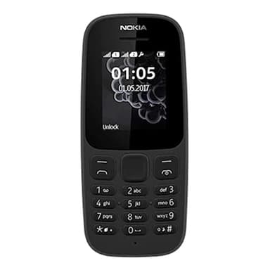 Nokia 105 - Téléphone portable débloqué GSM (Ecran 1,8 pouces, ROM 4Mo, Double SIM) Noir