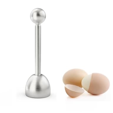 Yuannee Ouvre œuf,Ouvre œuf en Acier Inoxydable Coupe Oeuf Séparateur de Coquilles Durs et Mous Coupe-œuf Outil de Cuisine pour Oeufs durs et Mous Toqueur Oeuf