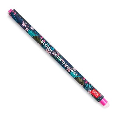 LEGAMI Stylo à encre thermosensible turquoise gel effaçable - diamètre : 0,8 cm - Motif floral - bille à encre à l'extrémité du stylo- abîme pas le papier - diamètre de la pointe : 0,7 mm