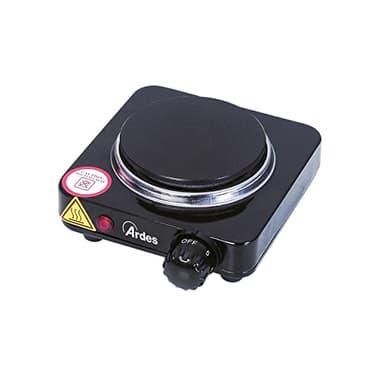 ARDES - Cuisinière électrique n acier peint avec 1 plaque en fonte Diamètre de la plaque 9,5 cm avec thermostat régulateur de température Modèle TIKAPPA AR1F18 Noir