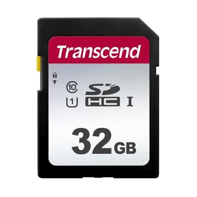 Transcend SDC300S Carte mémoire SDHC 32GB UHS-I, C10, U3, V30, 4K, Full HD, jusqu'à 95/40 MB/s (Idéal pour appareils photo numériques) avec emballage Frustration Free - TS32GSDC300S-E