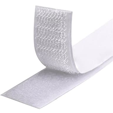 Fesoar Scratch Autocollant Double Face, Rubans Adhésifs, Bande Agrippantes Adhésives, Hook Loop Bande pour Tous Les Types D'installations Cadre Photo (Blanc, 20 mm x 8 m)