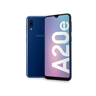 Samsung Galaxy A20e Display 5.8", 32 Go Extensibles, RAM 3 Go, Batterie 3000 mAh, 4G, Dual SIM Smartphone, Android 9 Pie, (2019) [Version Italienne], Bleu (reconditionné)