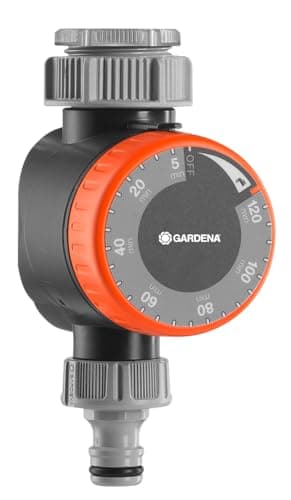 Gardena Minuterie d'arrosage : interrupteur automatique pour robinets d'eau 26,5 mm (G 3/4) ou 33,3 mm (G1), durée d'arrosage flexible (5-120 min), connexion facile grâce au raccord rapide (1169-20)