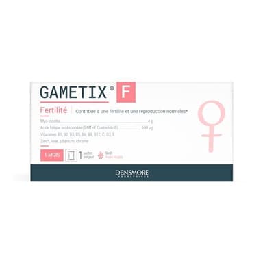 Densmore - GAMETIX F - Fertilité femme et Grossesse - Complément Alimentaire à base Vitamines et Minéraux, Myo-Inositol, Acide Folique - 30 sachets (poudre) - 1 mois - Fabriqué en France
