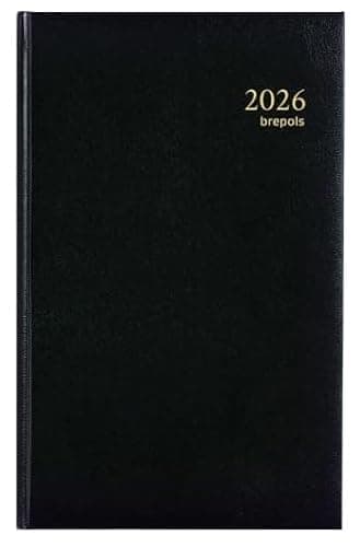 Brepols - Agenda Journalier SATURNUS - Janvier 2026 à Décembre 2026 - Couverture : Noir - Format : 14 x 22 cm