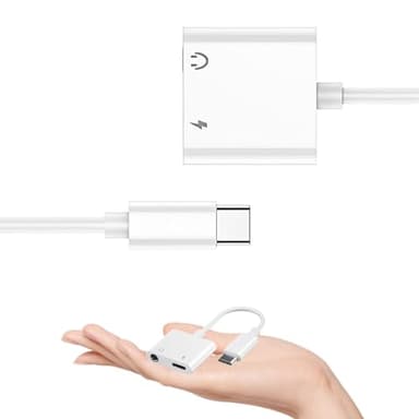 Adaptateur USB C 2 en 1 vers prise jack 3,5 mm et chargeur pour smartphones et tablettes, adaptateur de casque et chargeur avec PD 60 W Charge rapide Aux, compatible avec Samsung S23/S22, iPad Air/Pro