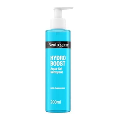 Neutrogena, Gel Nettoyant Hydro Boost Aqua (Flacon-Pompe de 200 ml) – Nettoyant pour Le Visage à L’Acide Hyaluronique et Glycérine – Gel Hydratant pour Éliminer les Impuretés et Le Maquillage