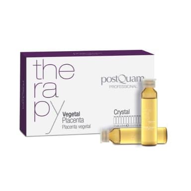 PostQuam - Pack Ampoules de Placenta Végétal pour les Cheveux | Stimule la Circulation et Prévient la Chute des Cheveux - 12 Ampoules de 9 ml