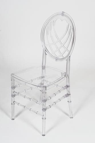 Biscottini Chaises en polycarbonate transparent – Empilables 40 x 41 x 94 – Cuisine et salle à manger – Plastique extérieur, design élégant, cérémonies