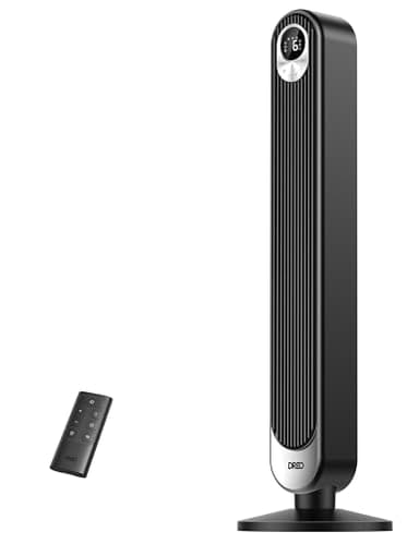 Dreo Ventilateur Colonne Silencieux, Puissant Vitesse 7,92 m/s, Ventilateurs Tour de 106cm avec Télécommande, 6 Vitesses, 4 Modes, Minuterie 12H, Oscillant à 90° pour Grande Chambre