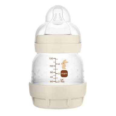 MAM Biberon Easy Start/Anti-Colique - 130ml - Sable - Tétine Débit 0