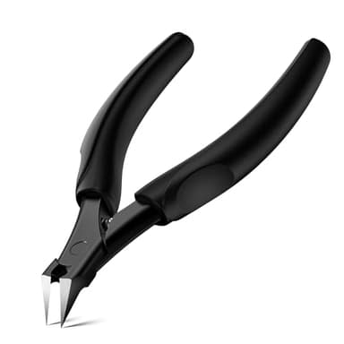 FVION Coupe Ongle Pied – Pince à Ongle Droite pour Ongles Incarnés et Épais – Ciseaux à Ongles Adulte/Senior avec Manche Confort (Noir)