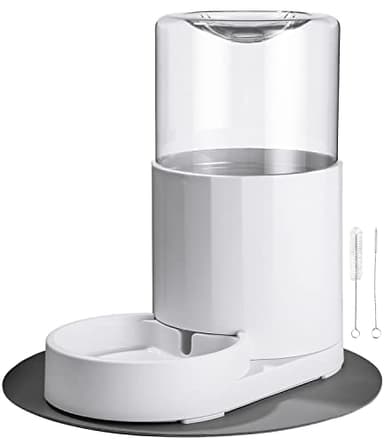 JOFLVA Distributeur Eau Chat Chien 2.5 L Distributeur Eau Chat / Chien Automatique, Fontaine A Eau Chat Sans Fil, Breuvoirs Distributeur D'Eau Gravitaire Grande Capacité Avec Napperon.