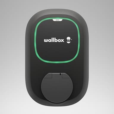 Wallbox Pulsar Max Chargeur de véhicule électrique, 7,4 KW, Type 2, Wi-FI, Bluetooth, OCPP, Protection de Mise à la Terre, Prise (avec obturateur), Design Facile à Installer, Compatible avec Google