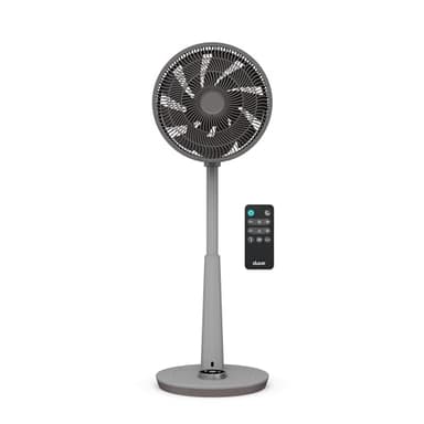Duux Whisper 2 Gris - Ventilateur silencieux sur pied - Ventilateur sur pied avec télécommande, Minuterie et 26 vitesses - Hauteur réglable 73-95 cm - Oscillation automatique