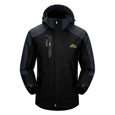 Naudamp Hommes Veste Imperméable En Plein Air Légère Softshell Manteau De Pluie Escalade Vêtements De Randonnée Montagne Multi-Poches Coupe-Vent