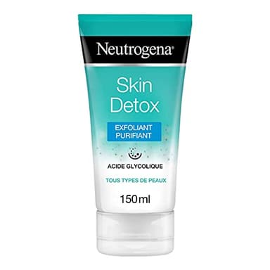Neutrogena | Exfoliant Purifiant Skin Detox (tube de 150 ml) – Gel nettoyant pour tous types de peaux à l'acide glycolique – Soin visage anti-toxines et traces de pollution pour un teint éclatant