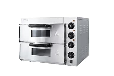 Hakka Four à Pizza Professionnel de 3000W, Double Couche, avec Pierre Argileuse Réfractaire de 40cm - Réglage Température(50-350°C) & Minuterie(0-60 min), pour Restaurant, Boulangerie, Fête Familiale