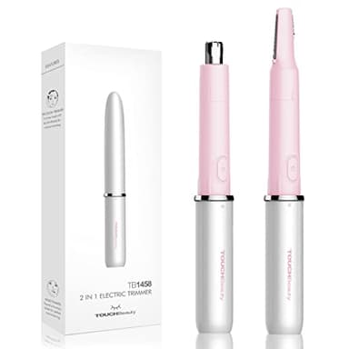 TOUCHBeauty Tondeuse Electrique Pour Sourcils, Oreilles et Nez, Tondeuse 2 en 1 pour Femmes et Hommes, Couper sans Douleur les Poils du Visage AG-1458