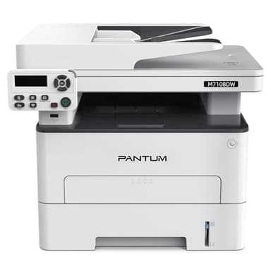 PANTUM M7108DW Imprimante Laser Multifonction, Noir et Blanc, Impression/Copie/Scanner 3en1, Impression Recto-Verso Automatique, WiFi/USB/Ethernet, 33 ppm