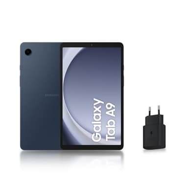 Samsung Galaxy Tab A9 Tablette Android, 64 Go de Stockage, Grand écran de 8.7", Wifi, Son riche, Bleu marine, avec Chargeur secteur rapide 25W inclus (version FR)