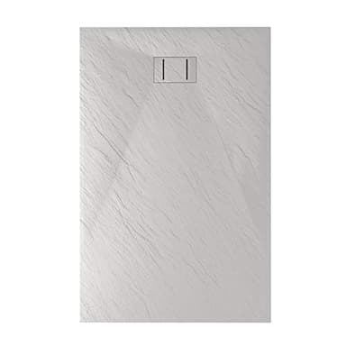 Bac à douche 70x100x2,6 CM Rectangulaire Blanc Effet Pierre mod. Blend