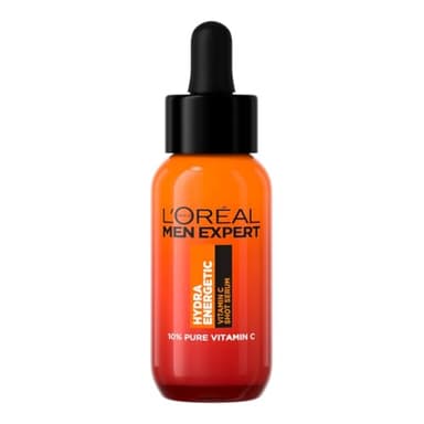 L'Oréal Men Expert - Sérum Shot Vitamine C pour Homme - Hydrate & Illumine - Concentré en Vitamine C Pure 10% - Usage Quotidien - Hydra Energetic - 30 ml