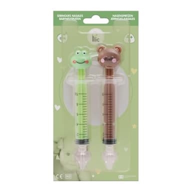 PLIC CARE - Lot de 2 Seringues Nasales Bébés - Aspirateur Irrigation Nasale - Nettoyage Efficace - Format Ludique - Embout Souple en Silicone sans BPA - 10 ml