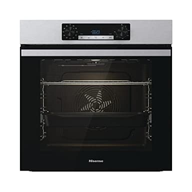 Hisense BI62216AX Four multifonction ventilé, cavité XXL 77L, nettoyage eau Clean, 13 fonctions de cuisson, fonction pizza 300 °C, cuisson AirFry, écran LED, commande tactile, préchauffage rapide