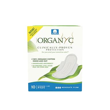 Organyc Serviettes Hygiéniques Jour avec ailettes – 100% coton bio,10 unités