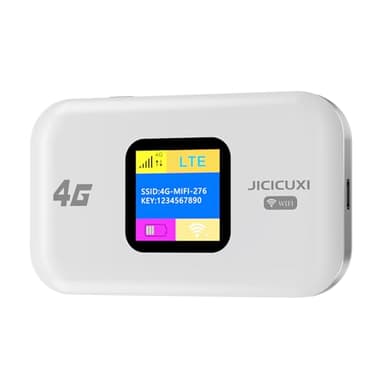 Routeur WiFi Mobile 4G, WiFi Portable, LTE 150 Mbps, Batterie Longue durée 2100 mAh, écran LCD, Configuration Facile, Point d'accès Mobile pour Les Voyages, Le Camping, Les hôtels