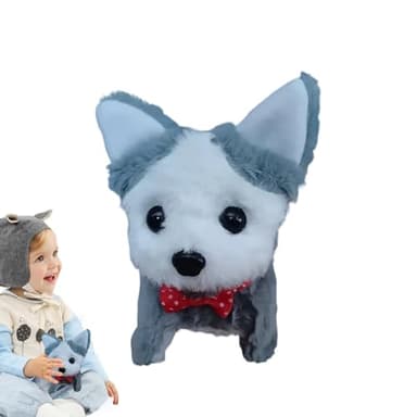 Mon Chiot Robot Réaliste, Chien Robot Peluche Réaliste, Jouet Interactif Mignon Pour Chiot Peut Marcher Aboyers Remuer Queue, Jouet Amusant Peluche Animaux Compagnie, Pour Garçons Filles Cadeau