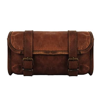 Véritable Cuir de chèvre Vintage pour Moto, 2 Sangles de Fermeture à Boucle Marron, Fermoir à dégagement Rapide renforcé pour Guidon, Fourchette, Sissy Bar – 25,4 cm idée Cadeau de Noël Nouvel an