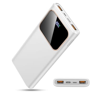 Coucur Batterie Externe, 22.5W 10000mAh Power Bank, Batterie Portable USB C Input & Output PD3.0 QC4.0 Charge Rapide Powerbank avec LED L'affichage Compatible avec iPhone Samsung etc Phone et Autres