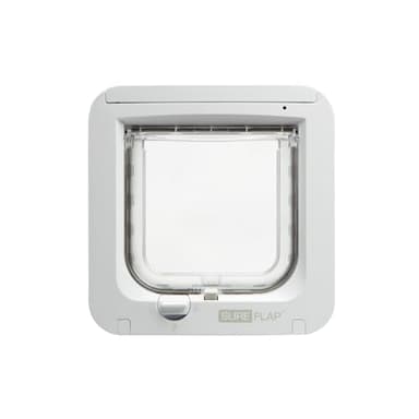 Sure PetCare | Chatière à Puce électronique SureFlap, Compatible avec Le médaillon d'identification par radiofréquence et avec Les puces électroniques, pour Portes, fenêtres et Murs, Blanc