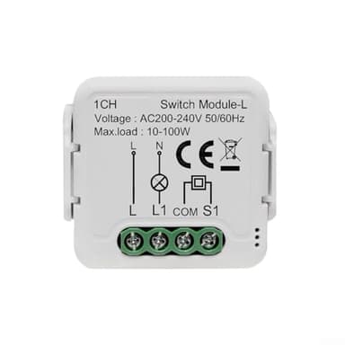 Pour Tuya pour ZigBee pour module d'interrupteur intelligent, aucun conducteur neutre nécessaire, télécommande sans fil, 39,2 x 39,2 x 18 mm, 200 ~ 240 V (A)