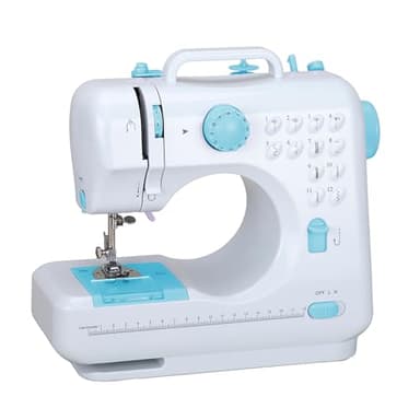 LetCart Machine à Coudre Électrique, Machine à Coudre Débutant avec 12 programmes de couture, Machine à Coudre Domestique Double fil pour Enfants et Débutants (Blu)